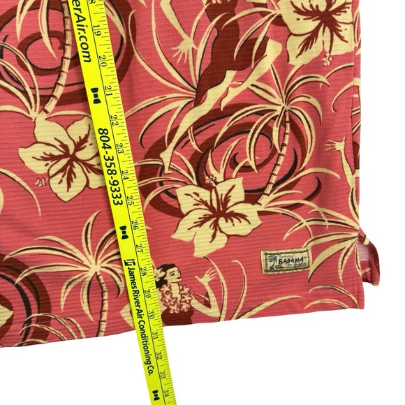 Tommy Bahama Hawiian Floral Print Hula Dancer Polo Shirt Men's Large - Lot‎ of 2 - Picture 9 of 16